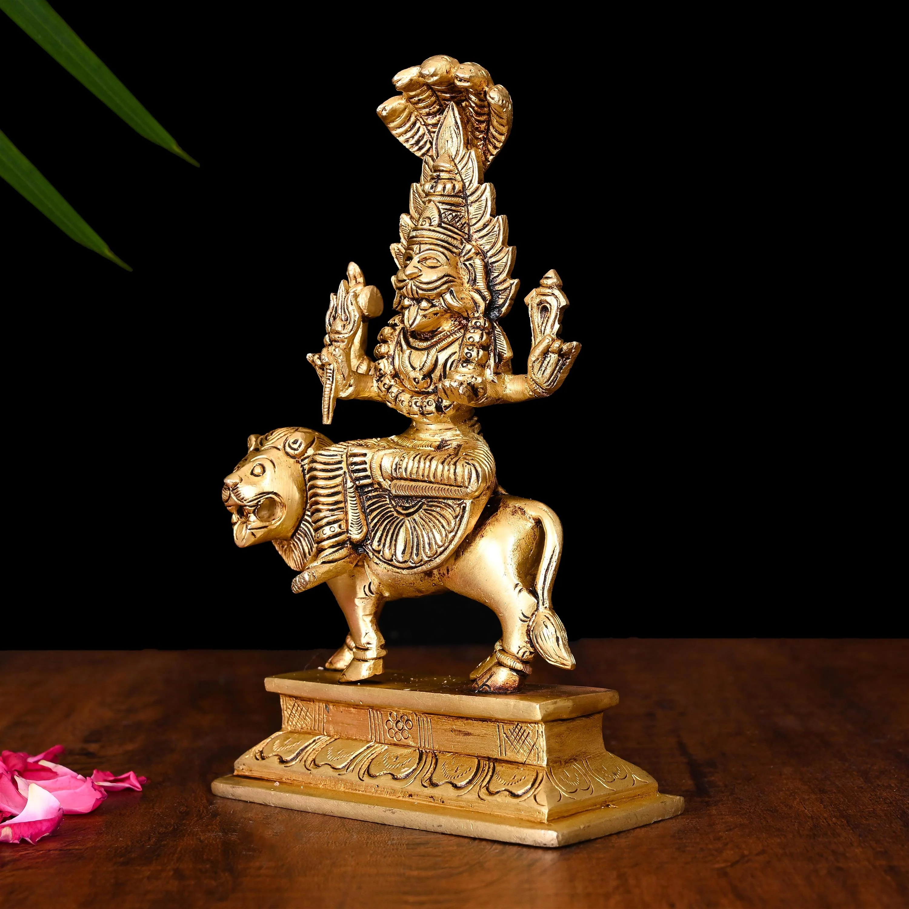 Brass Pratyangira Devi Idol (7 Inch) - Image 2