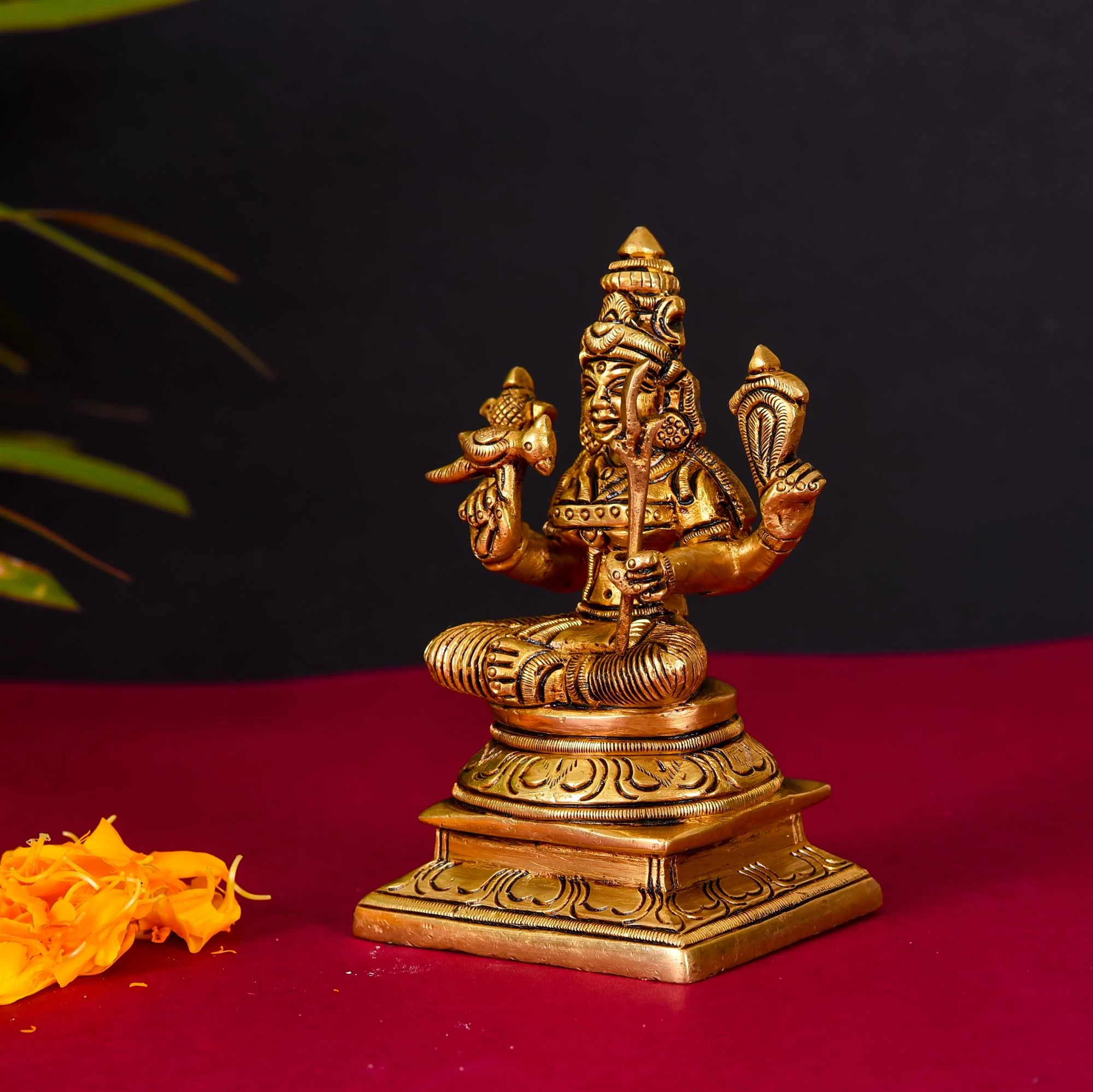 Brass Rajarajeshwari Devi Superfine Idol (4.5 Inch) - Image 2