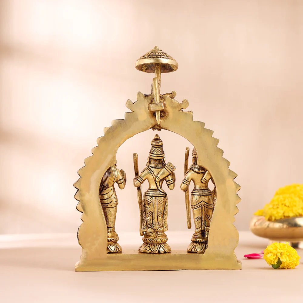 Brass Ram Darbar Statue (10.5 Inch) - Image 3