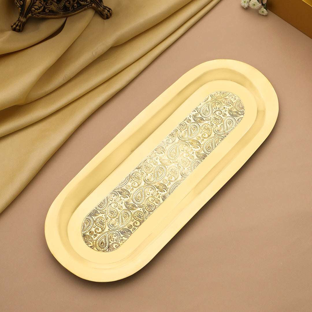 Brass Rectangular Serving Tray