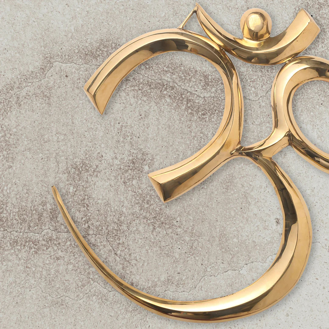 Brass Religious Om Wall Hanging (14 Inch) - Image 3