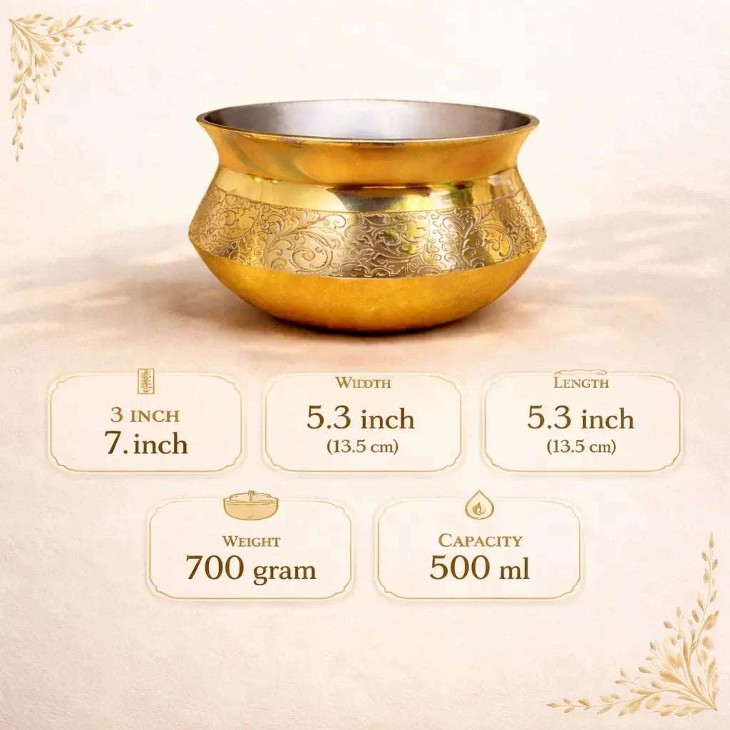 Brass Royal Handi For Serving (3 Inch) - Image 4
