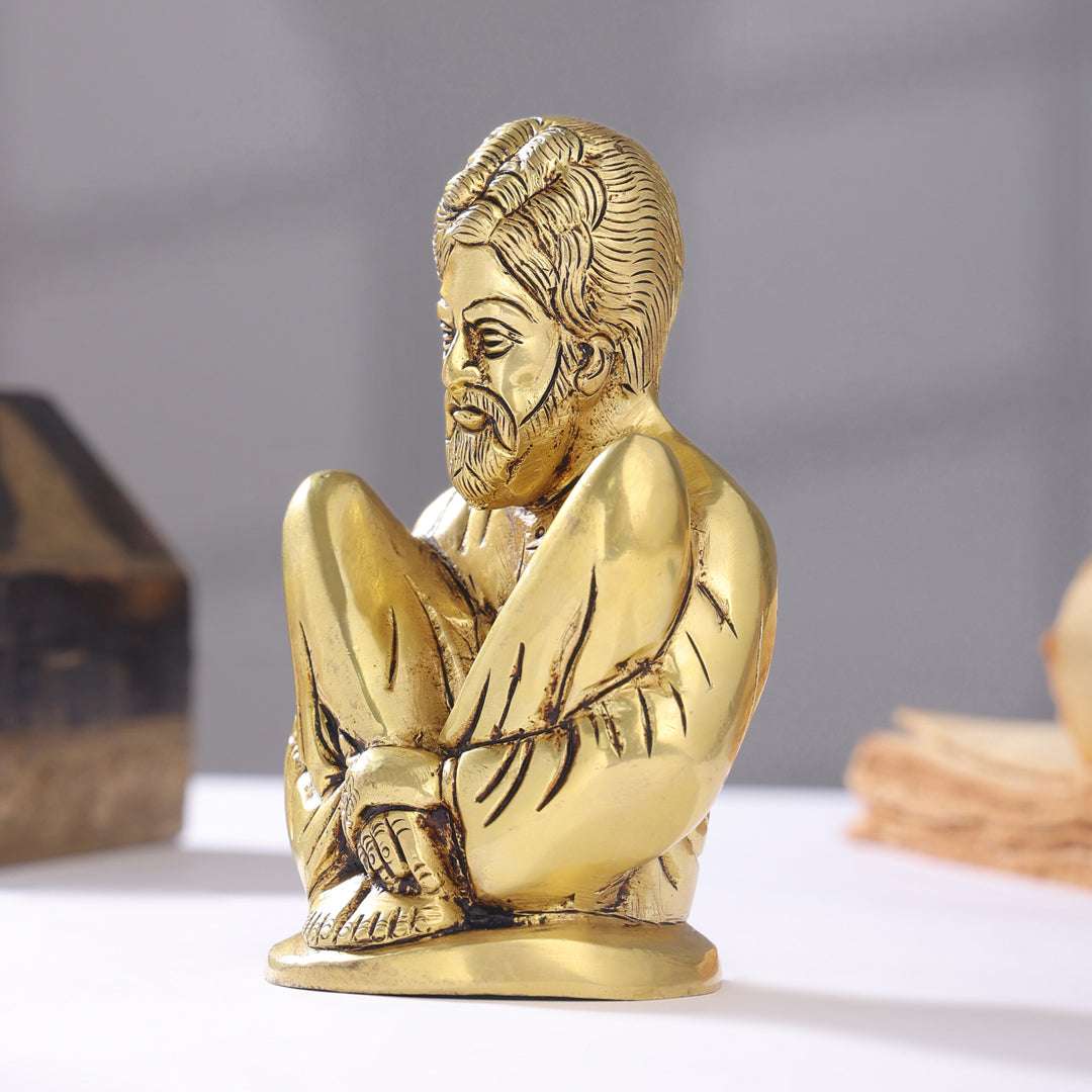 Brass Sadguru Saint Shankar Maharaj Idol (5.5 Inch) - Image 3