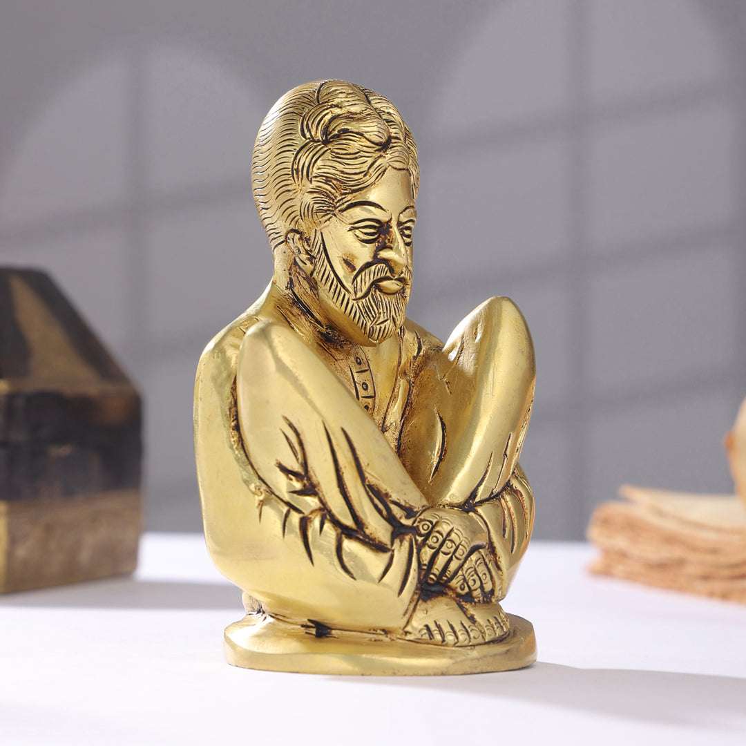 Brass Sadguru Saint Shankar Maharaj Idol (5.5 Inch) - Image 4