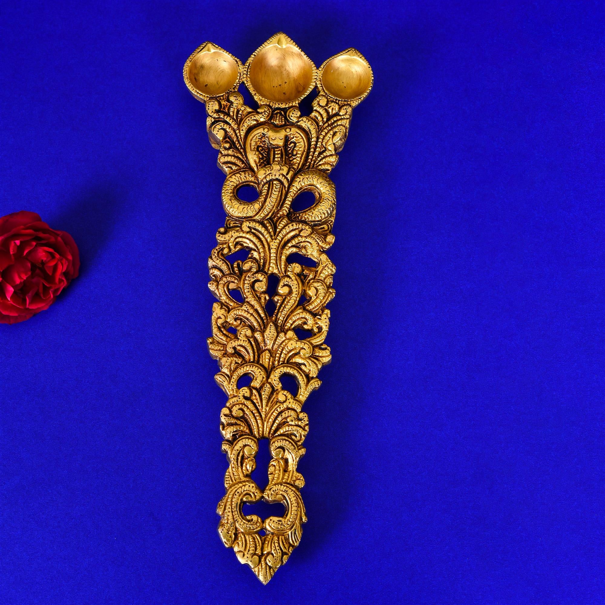 Brass Sheshnag Pooja Spoon (10 Inch) - Image 3