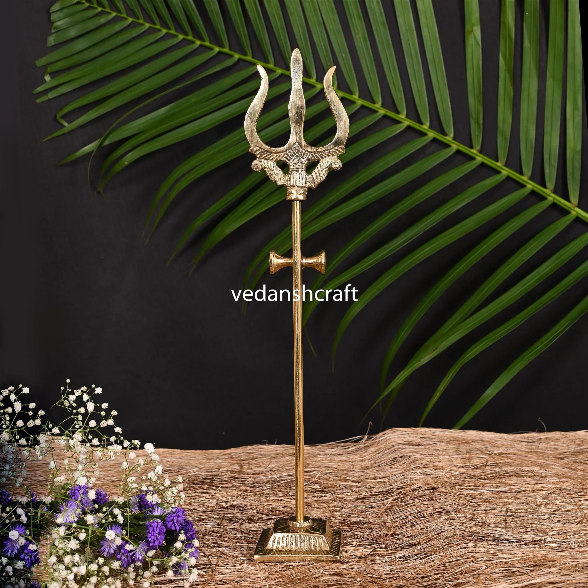 Brass Shiva'S Damru Trishul (10 Inch) - Image 2