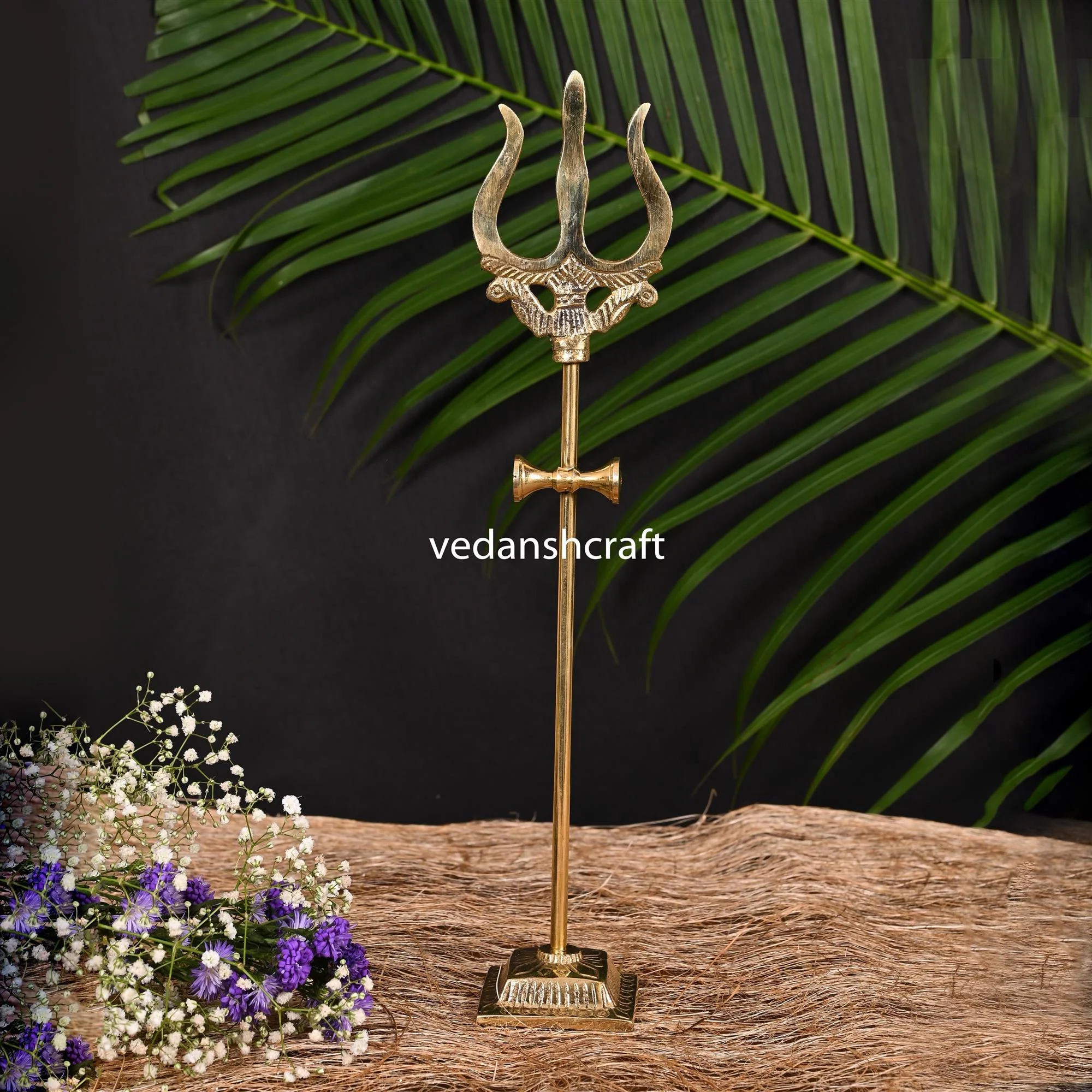 Brass Shiva'S Damru Trishul (10 Inch) - Image 3