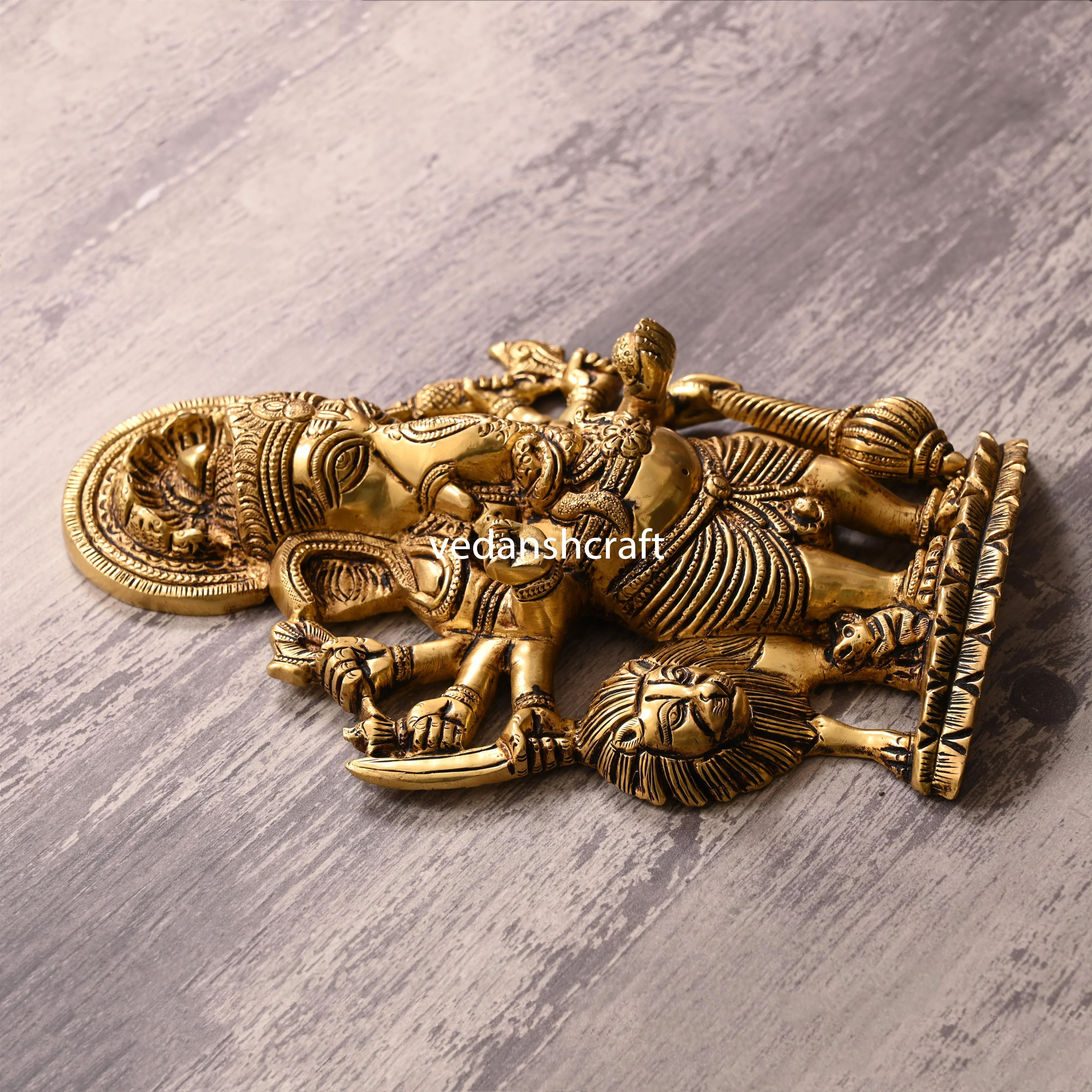 Brass Shubha Drishti Ganesha Wall Hanging (9 Inch) - Image 4