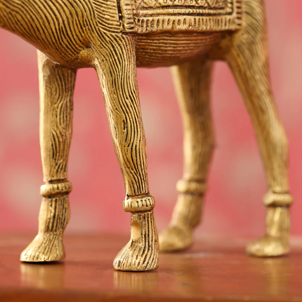 Brass Standing Camel Statue (7 Inch) - Image 4