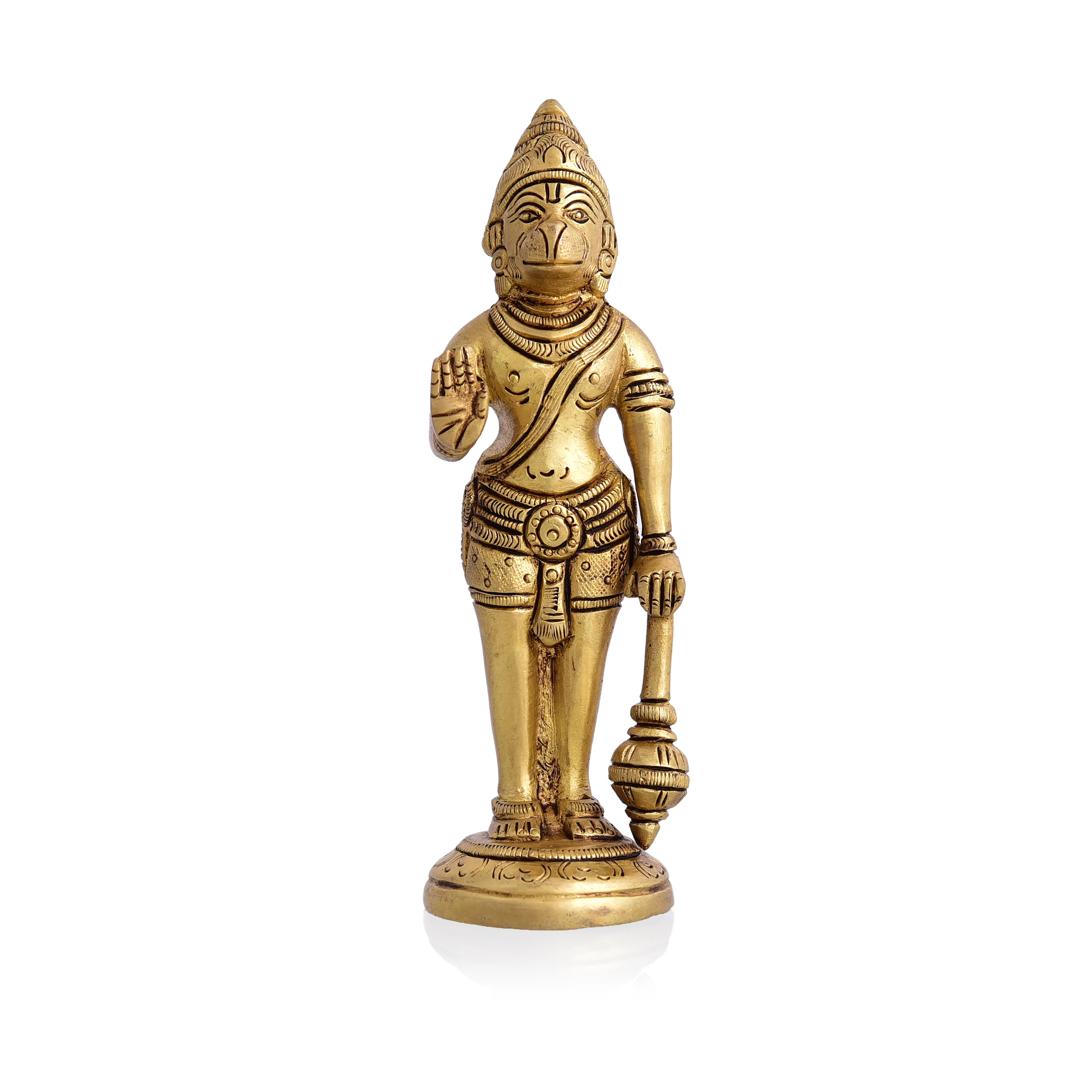 Brass Standing Hanuman Superfine Idol (5.3 Inch) - Image 2
