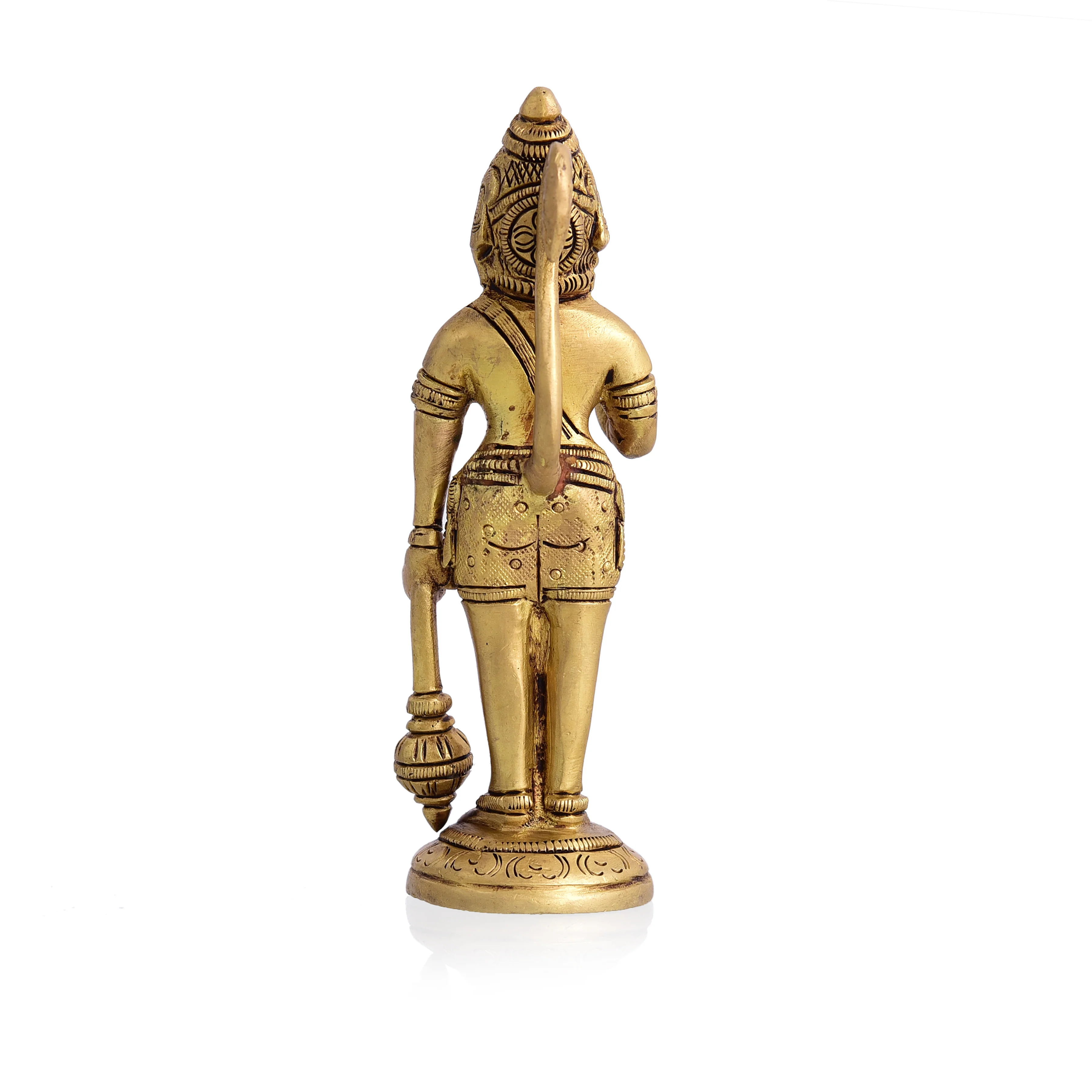Brass Standing Hanuman Superfine Idol (5.3 Inch) - Image 5