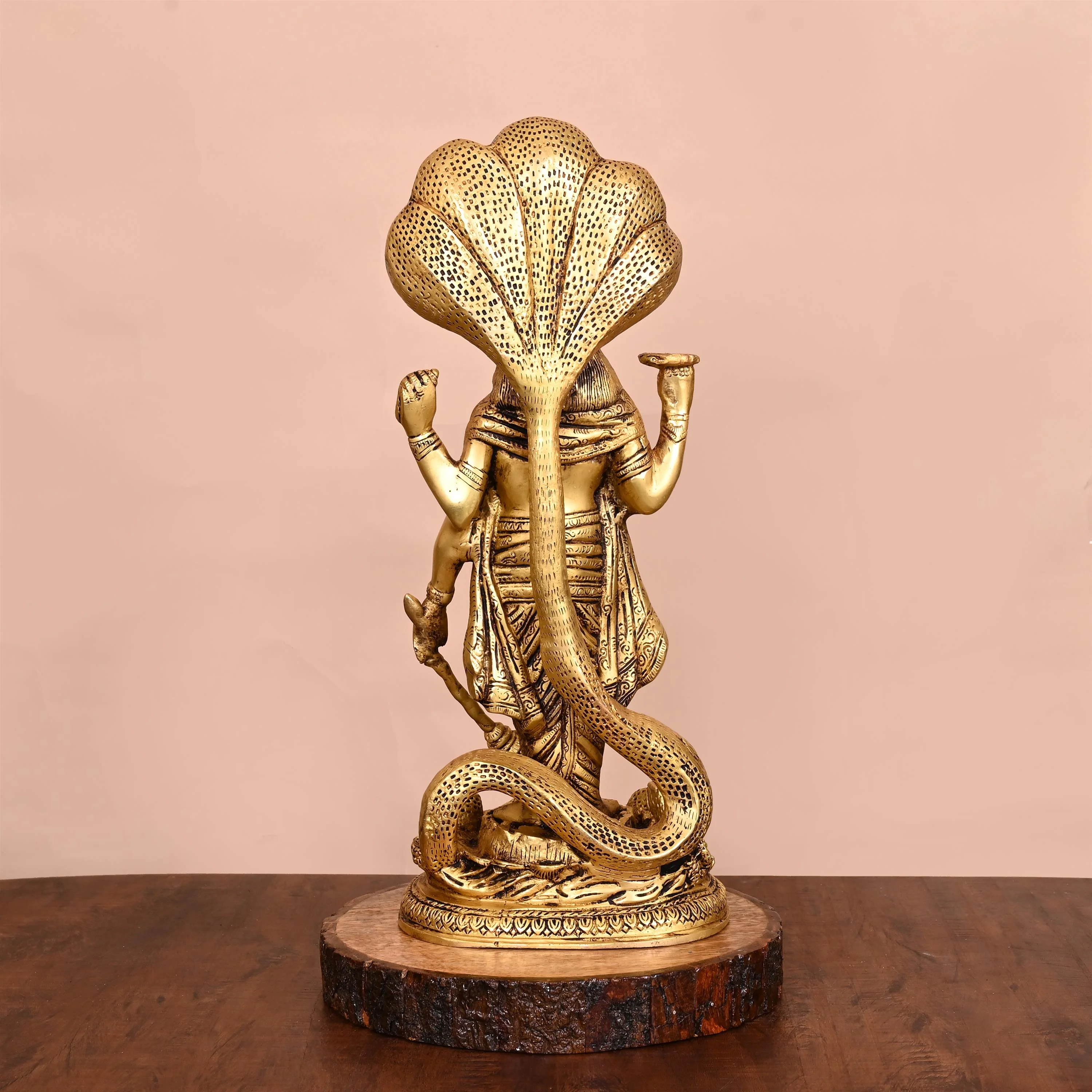 Brass Standing Lord Vishnu Idol (17 Inch) - Image 3
