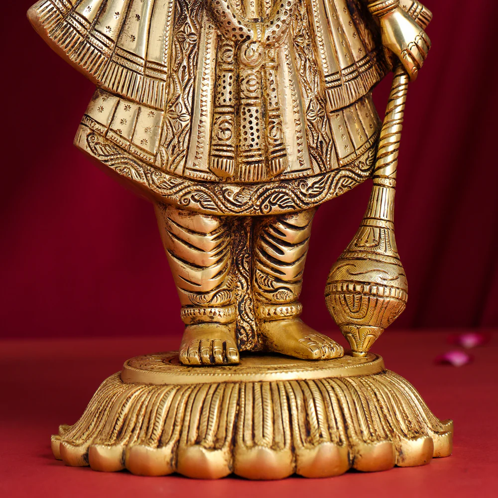 Brass Standing Lord Vishnu Statue (17.5 Inch) - Image 6