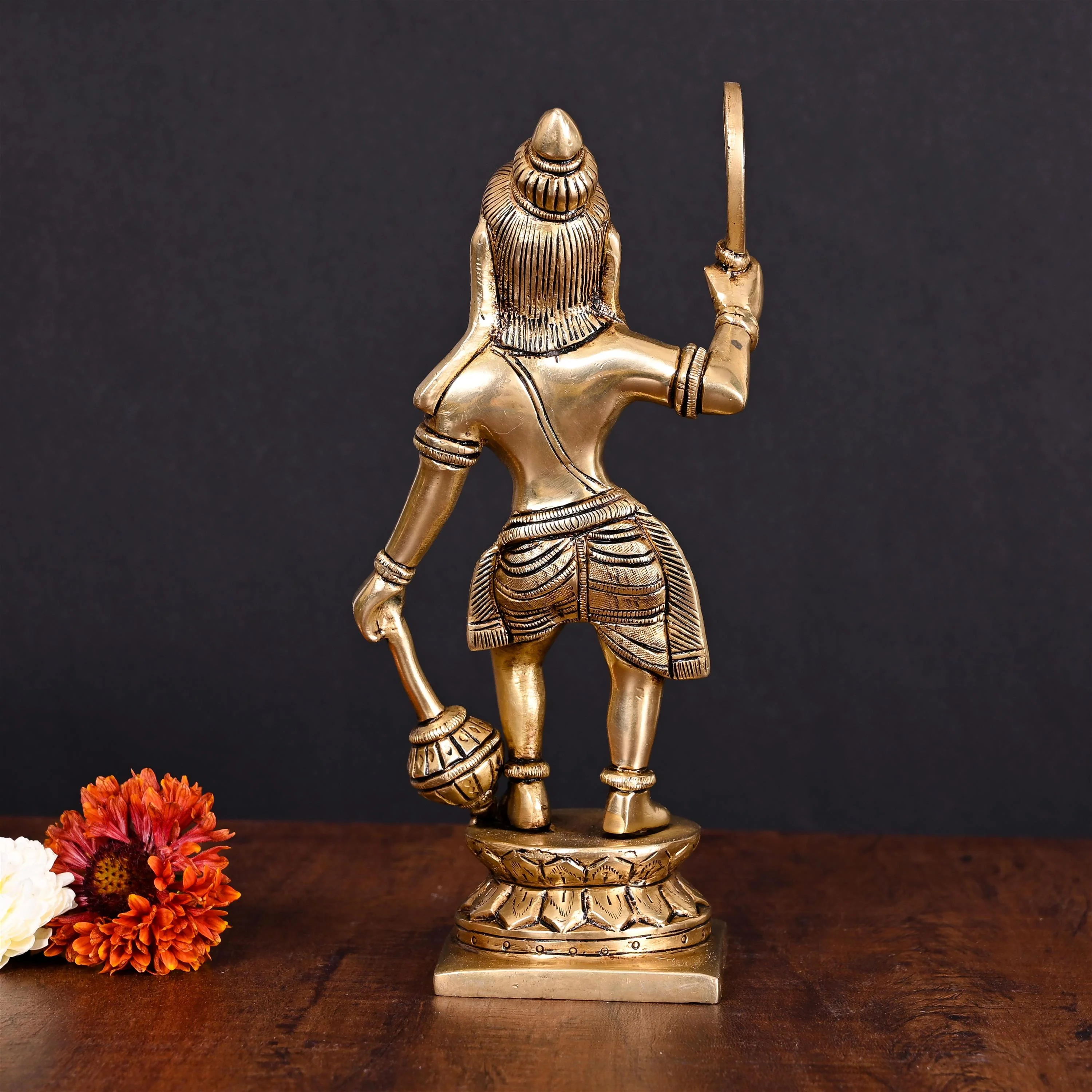 Brass Superfiine Madurai Veeran Idol (9 Inch) - Image 3