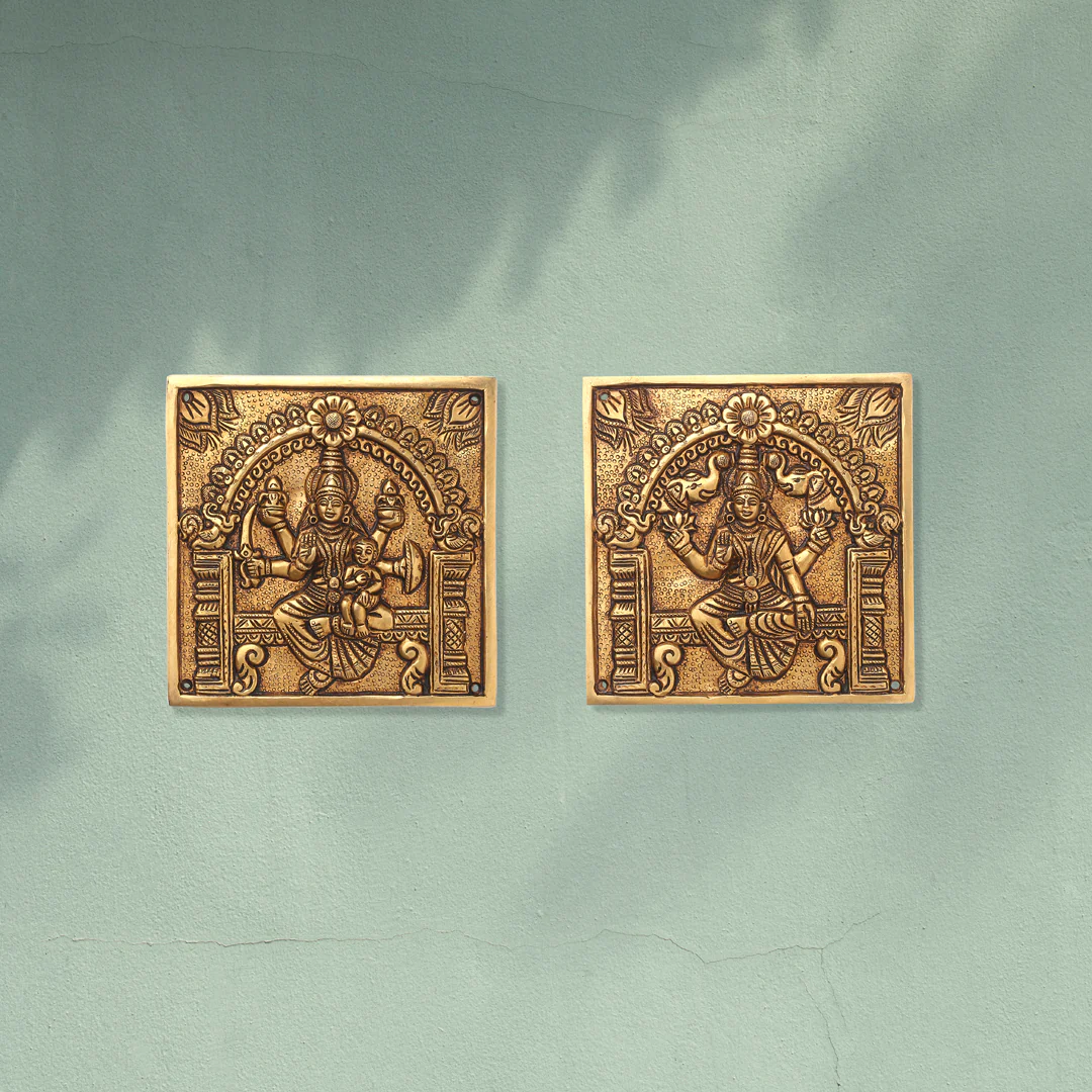 Brass Superfine Ashtalakshmi Wall Hanging Set - Image 3