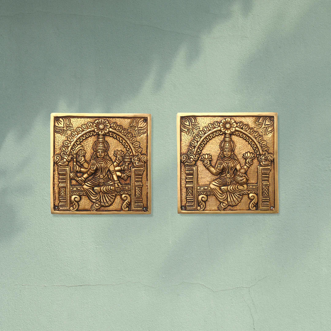 Brass Superfine Ashtalakshmi Wall Hanging Set - Image 5