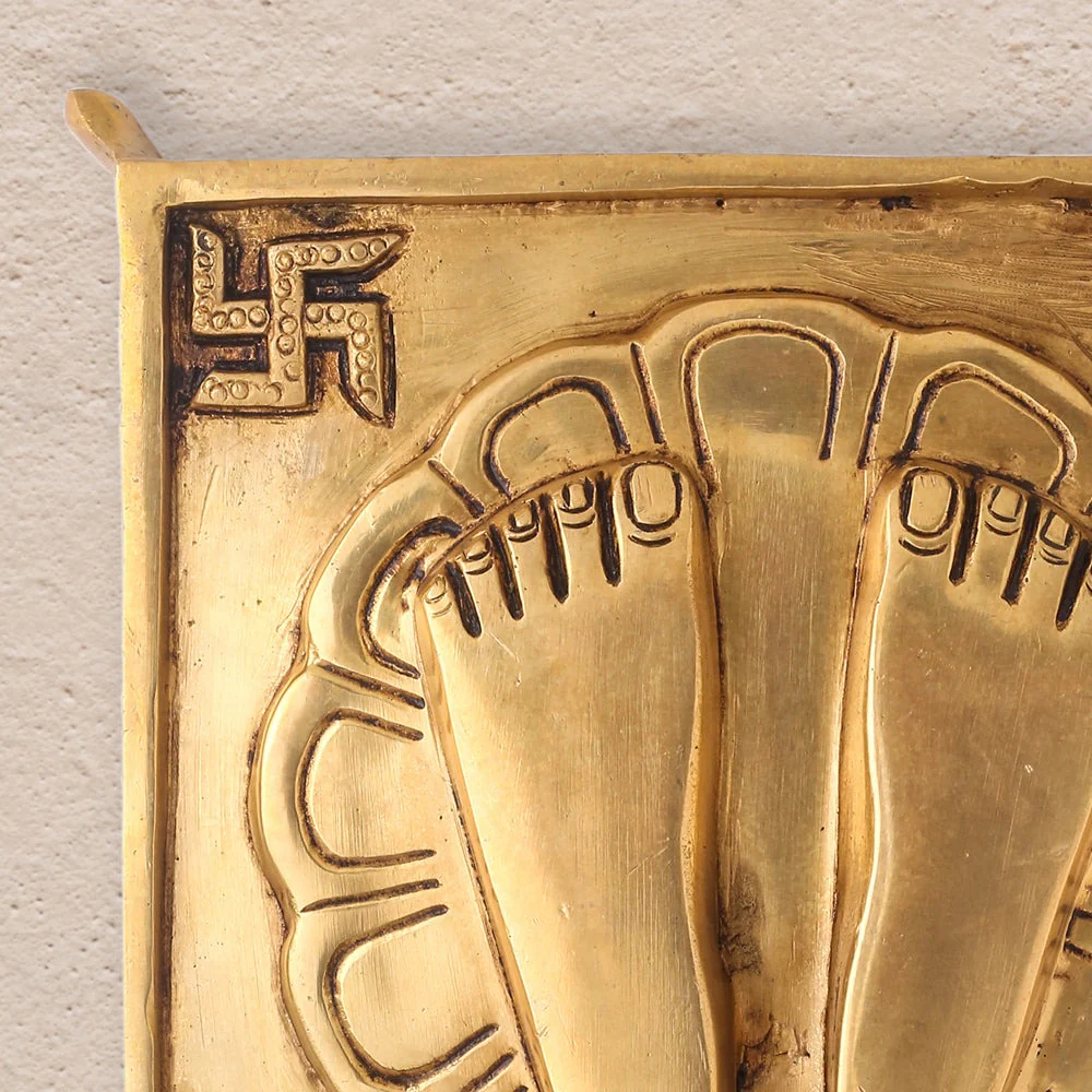 Brass Superfine Charan Paduka (8.5 Inch) - Image 11