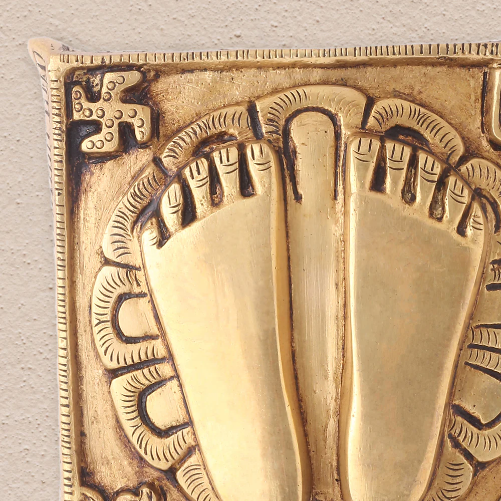 Brass Superfine Charan Paduka (8.5 Inch) - Image 3