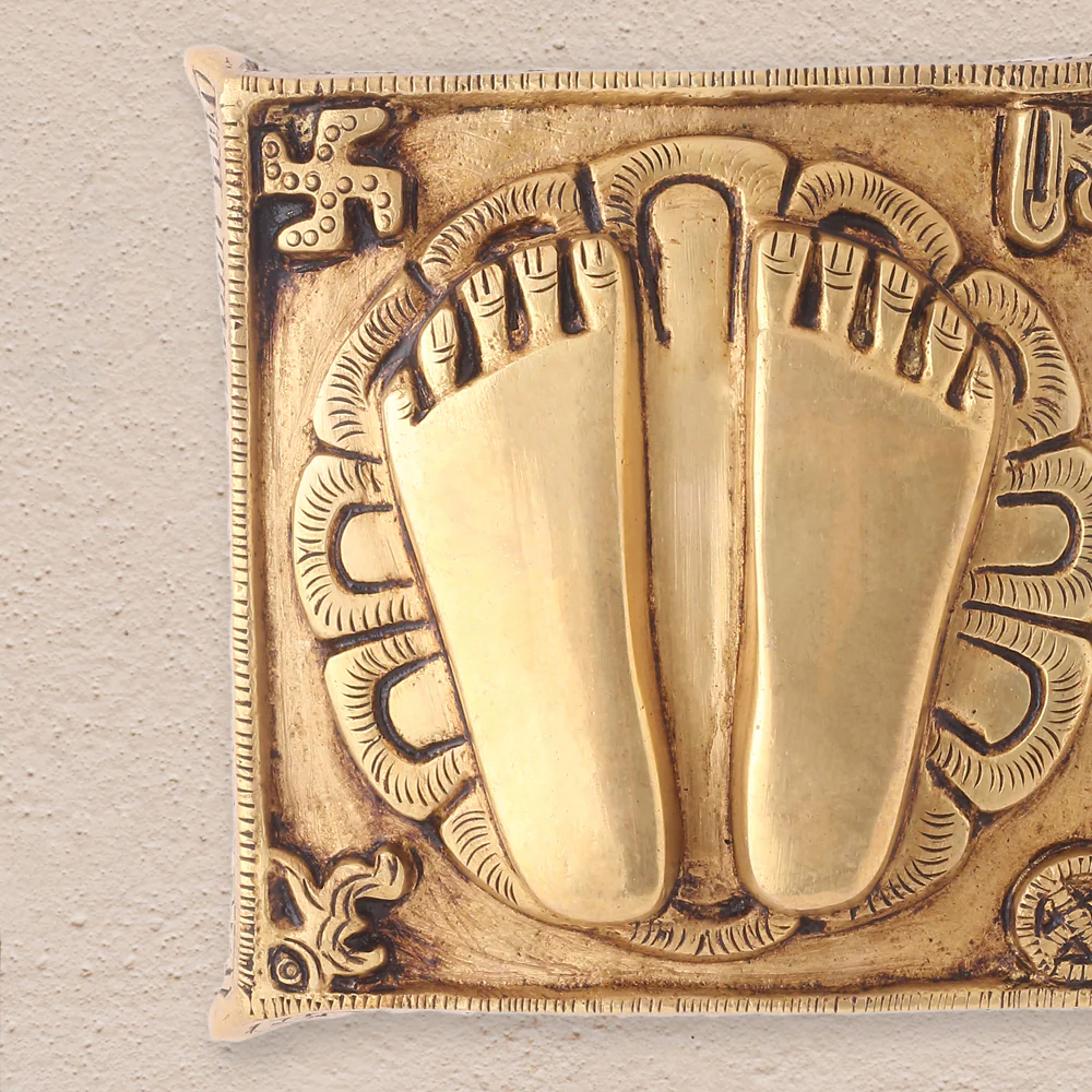 Brass Superfine Charan Paduka (8.5 Inch) - Image 4