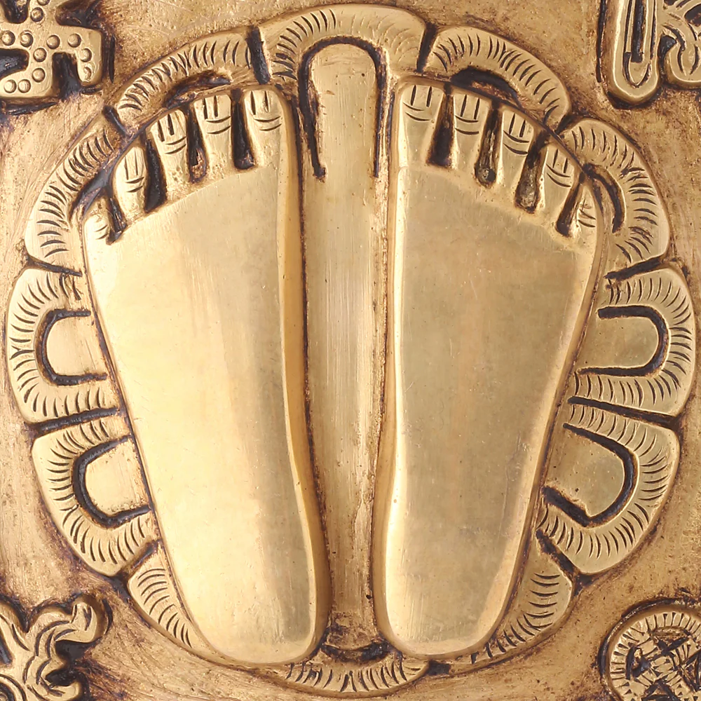 Brass Superfine Charan Paduka (8.5 Inch) - Image 5