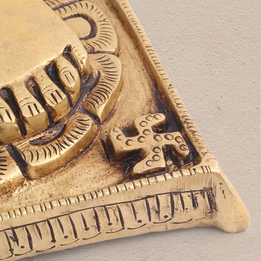 Brass Superfine Charan Paduka (8.5 Inch) - Image 6