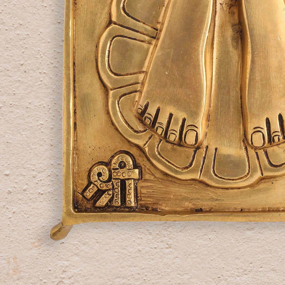 Brass Superfine Charan Paduka (8.5 Inch) - Image 8