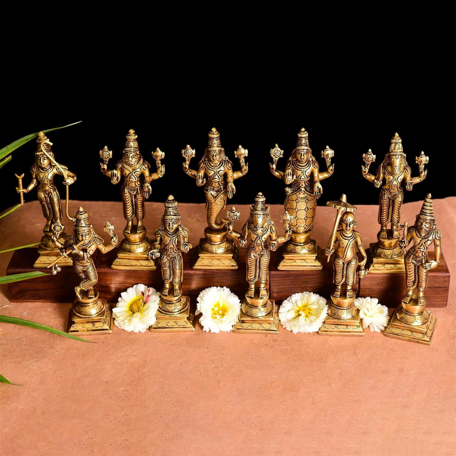 Brass Superfine Dashavatara / Vishnu Avatar Statue Set (6 Inch) - Image 2