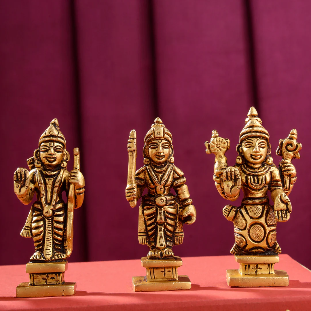 Brass Superfine Dashavatara / Vishnu Avatar Statue Set (3.5 Inch) - Image 10