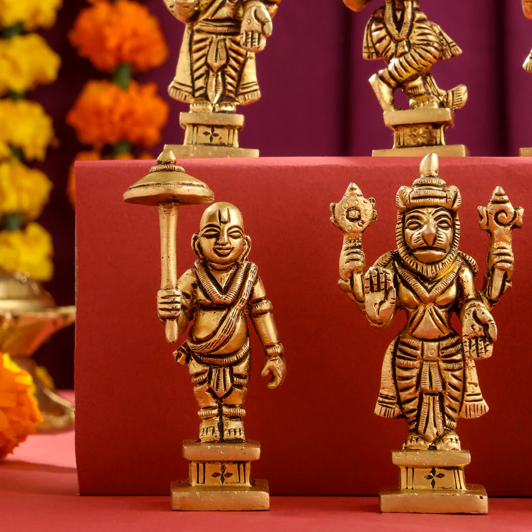Brass Superfine Dashavatara / Vishnu Avatar Statue Set (3.5 Inch) - Image 5