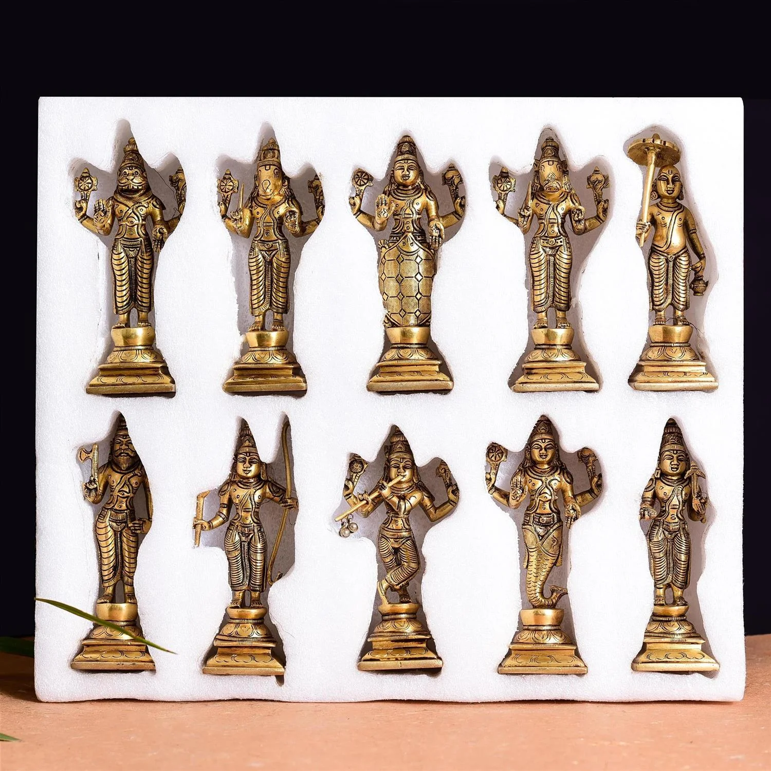 Brass Superfine Dashavatara / Vishnu Avatar Statue Set (6 Inch) - Image 3