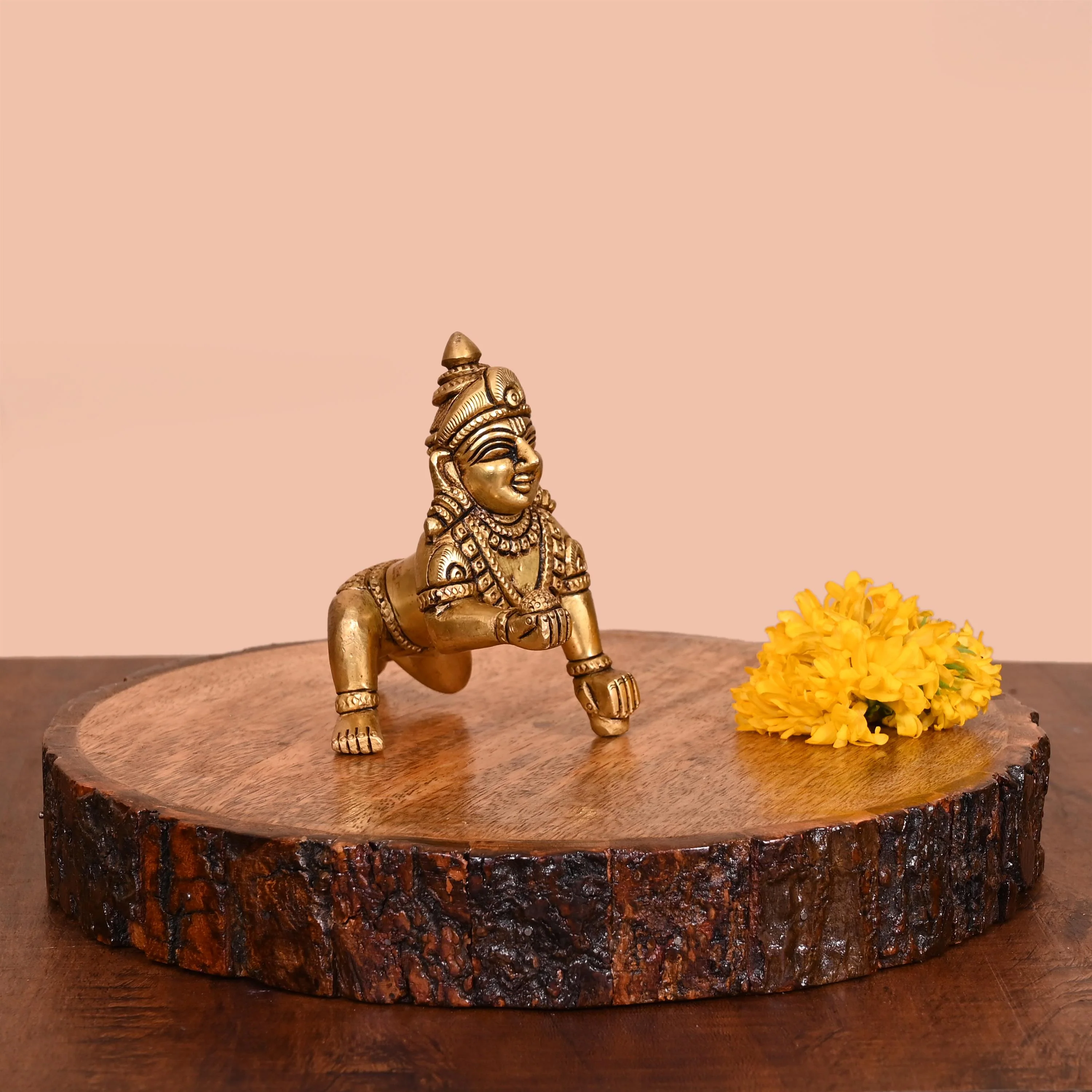 Brass Superfine Laddu Gopal Idol (4 Inch) - Image 2