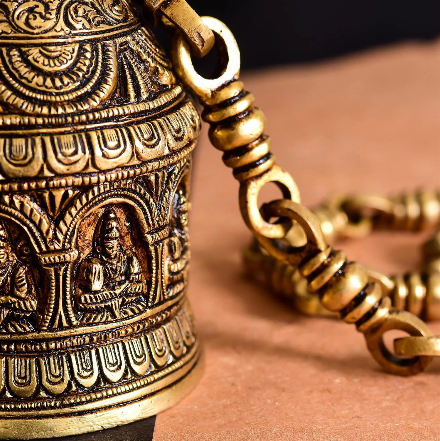 Brass Superfine Lakshmi Wall Hanging Temple Bell - Image 3