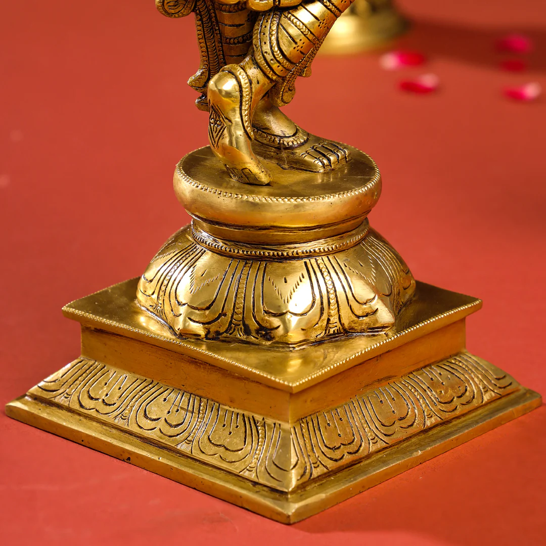 Brass Superfine Standing Lord Krishna Idol (15 Inch) - Image 8