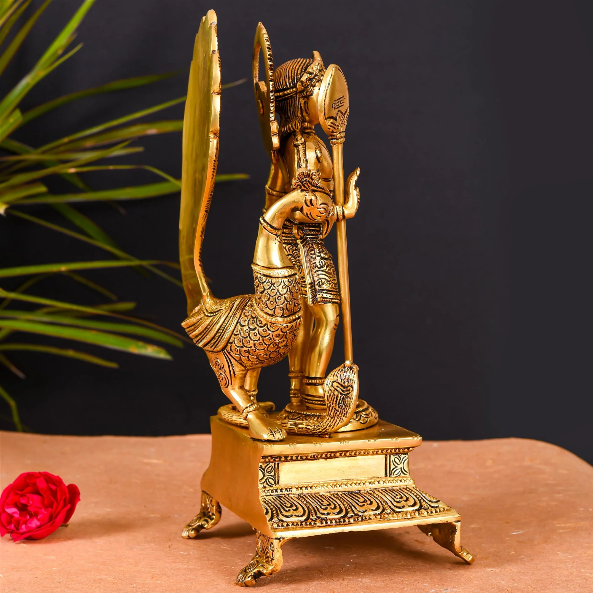 Brass Superfine Standing Lord Murugan/Kartikeya Idol Superfine (12 Inch) - Image 4