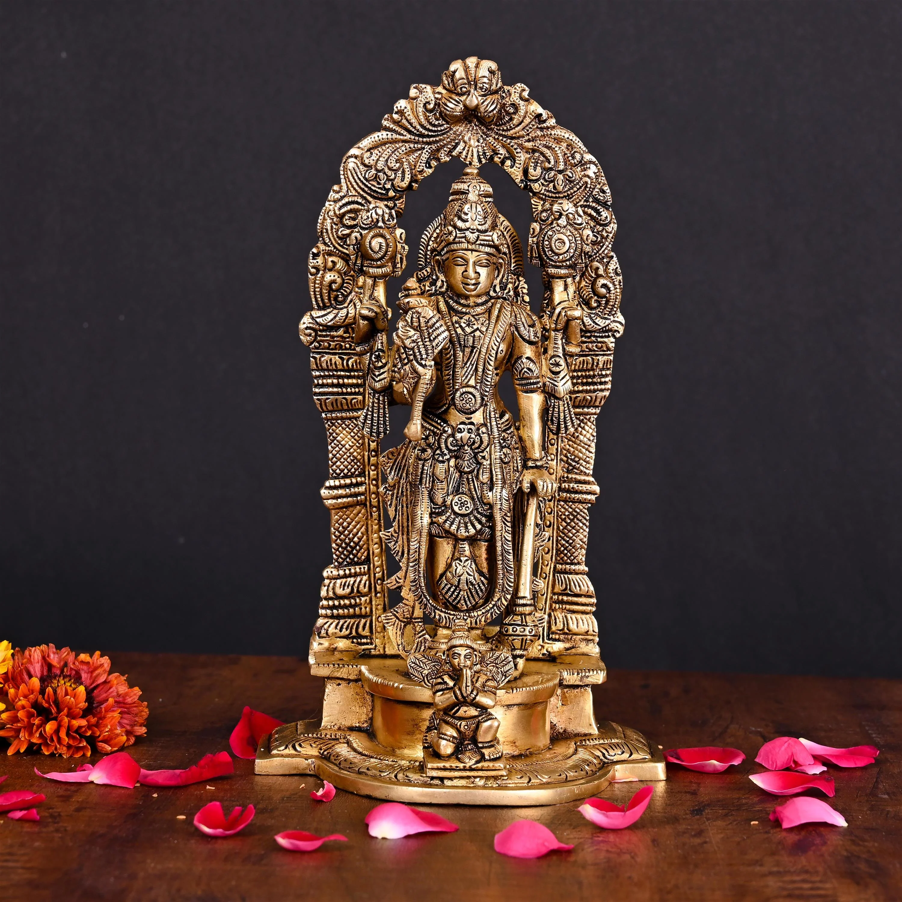 Brass Superfine Lord Standing Vishnu Idol (9 Inch)