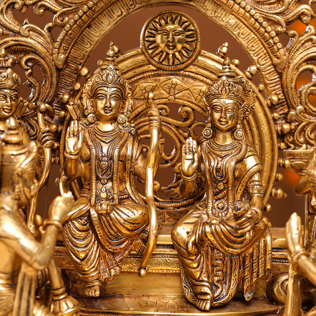 Brass Superfine Majestic Ram Darbar Statue (23 Inch) - Image 7
