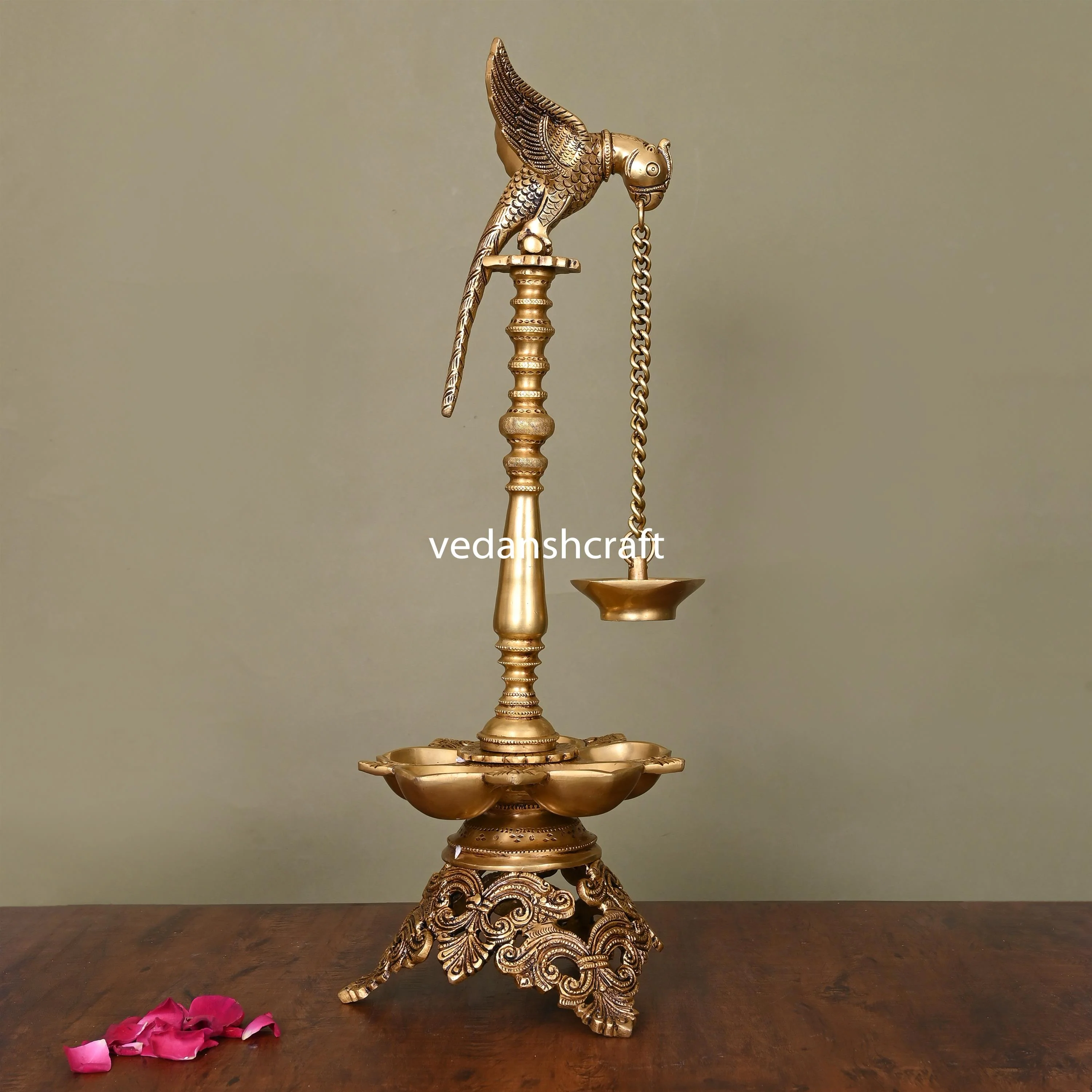 Brass Superfine Parrot Long Lamp (21 Inch) - Image 3