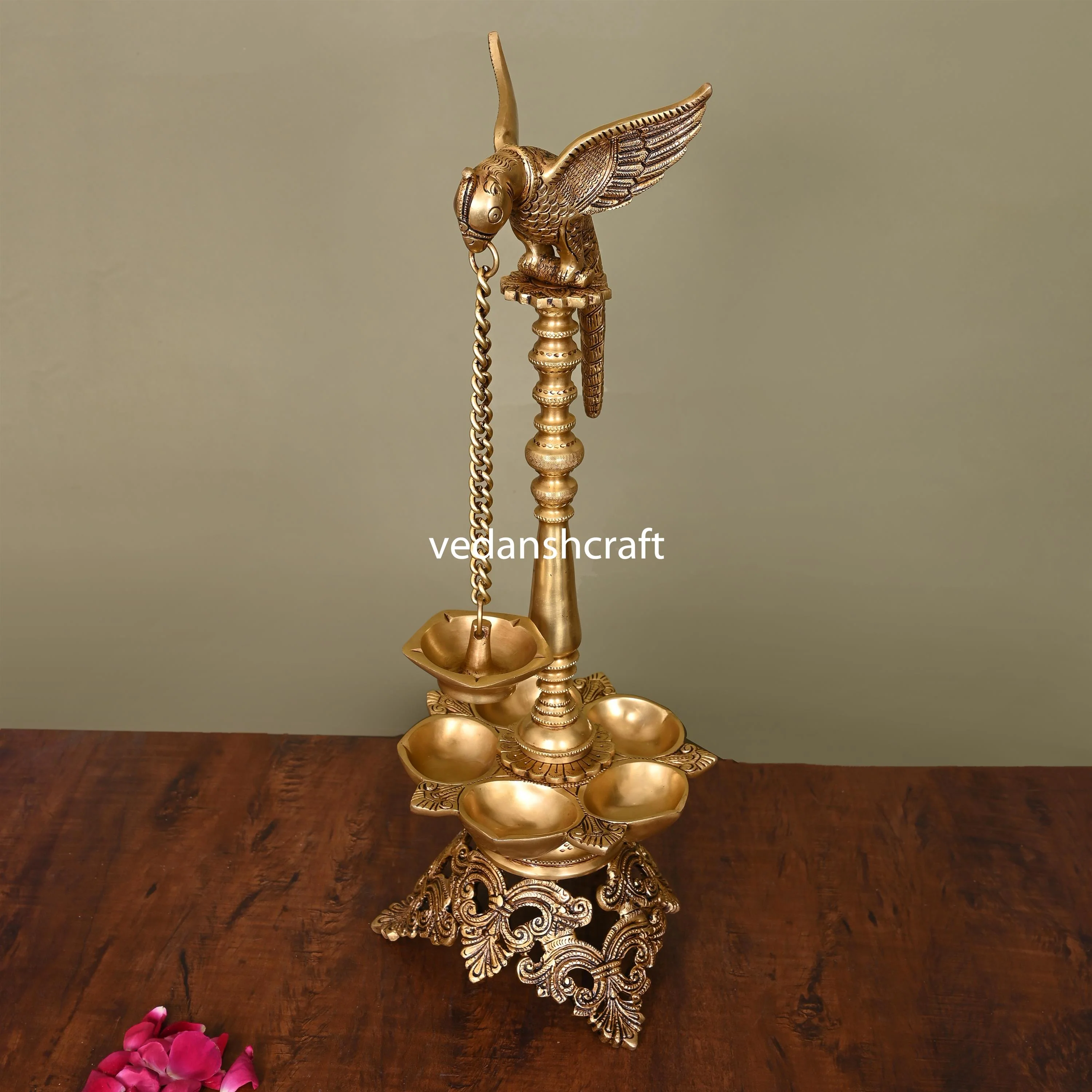 Brass Superfine Parrot Long Lamp (21 Inch) - Image 5