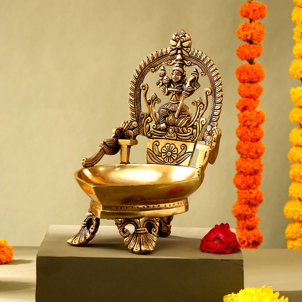 Brass Superfine Rajarajeswari Diya - Image 2