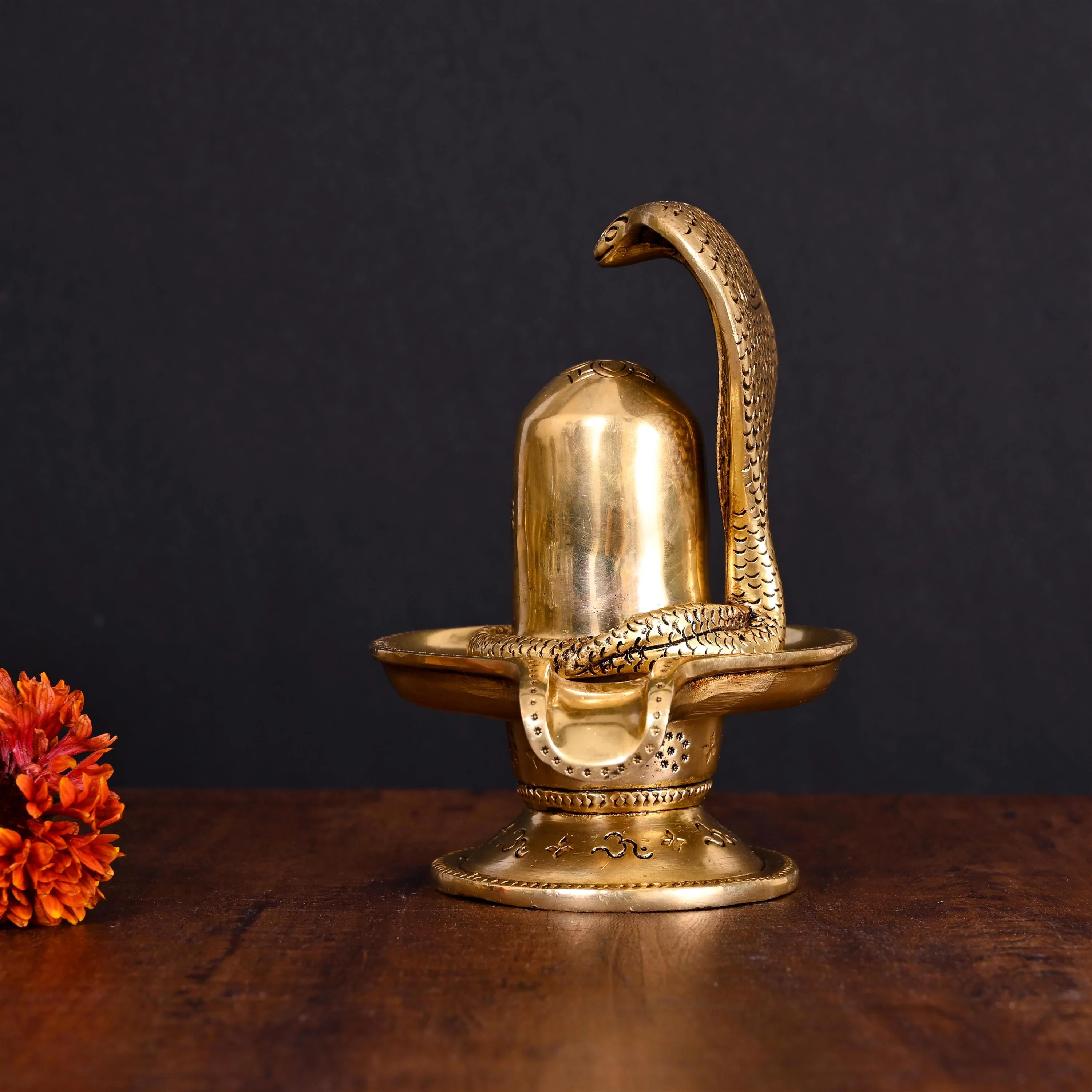 Brass Superfine Shivling/Shivlingam Idol (6 Inch) - Image 2
