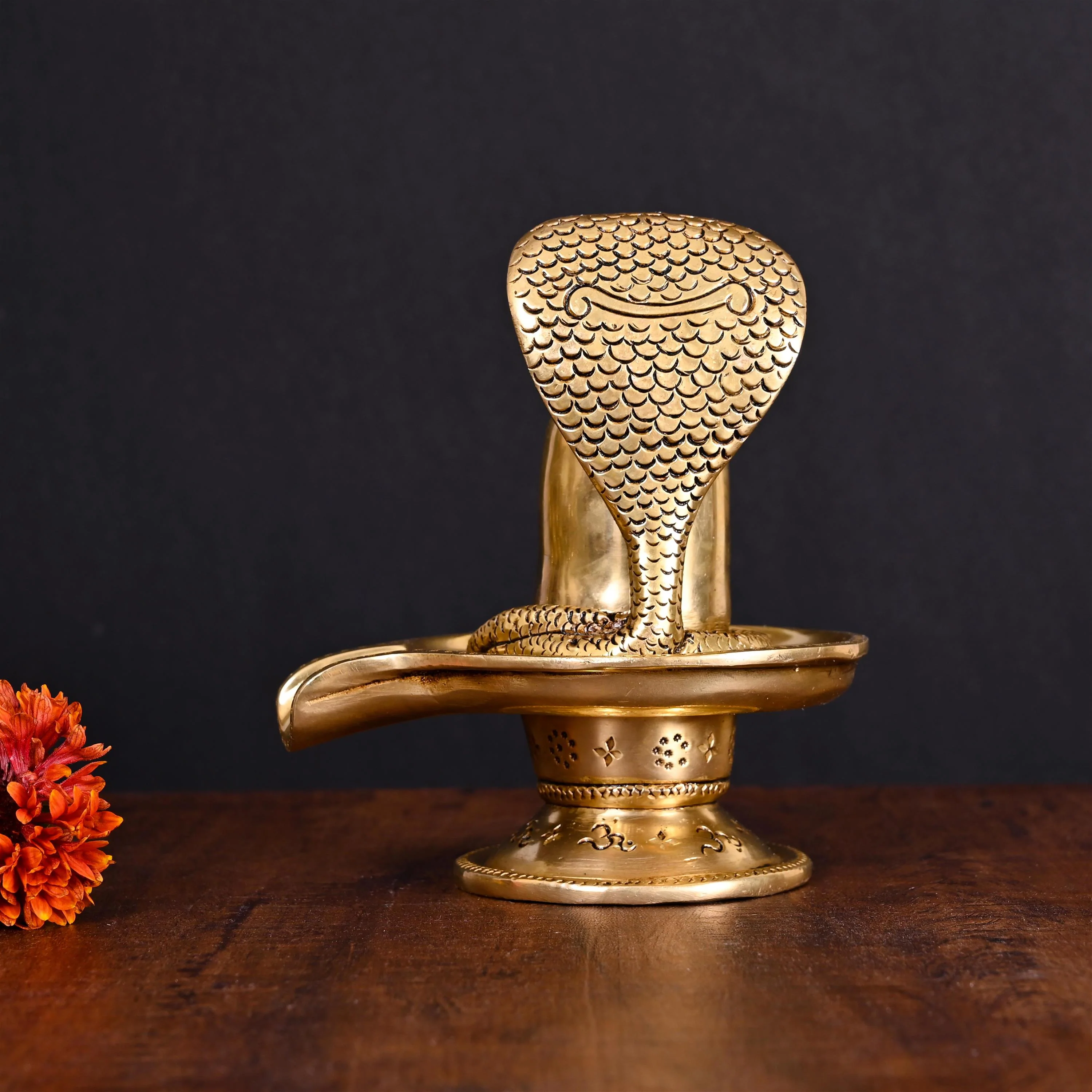 Brass Superfine Shivling/Shivlingam Idol (6 Inch) - Image 3