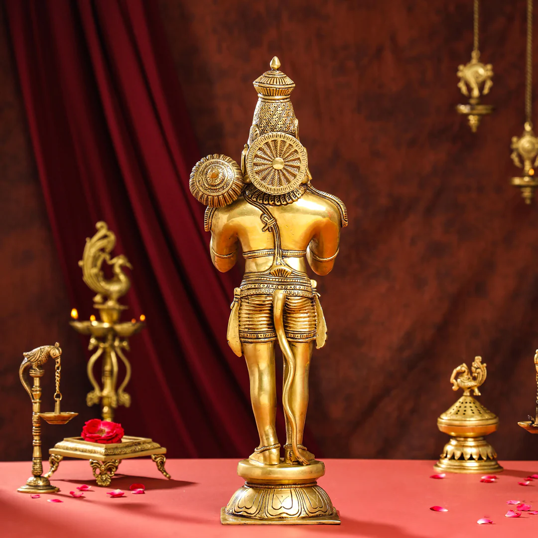 Brass Superfine Standing Hanuman Idol (20 Inch) - Image 3