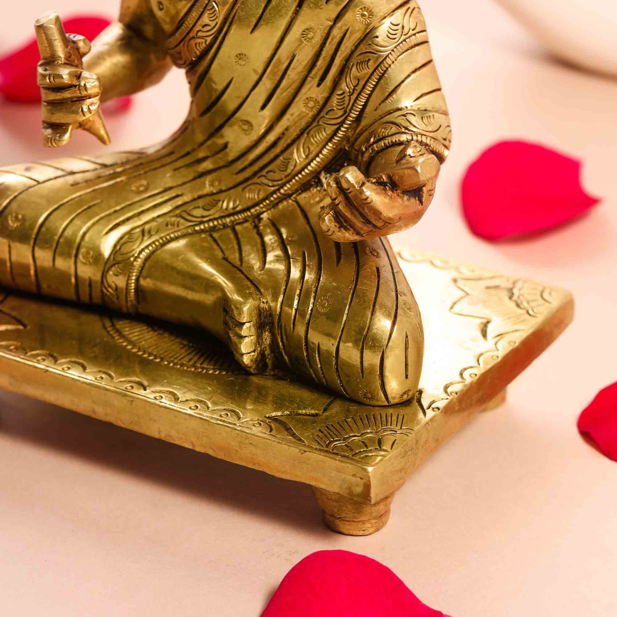 Brass Superfine Thiruvallur Idol (6 Inch) - Image 3