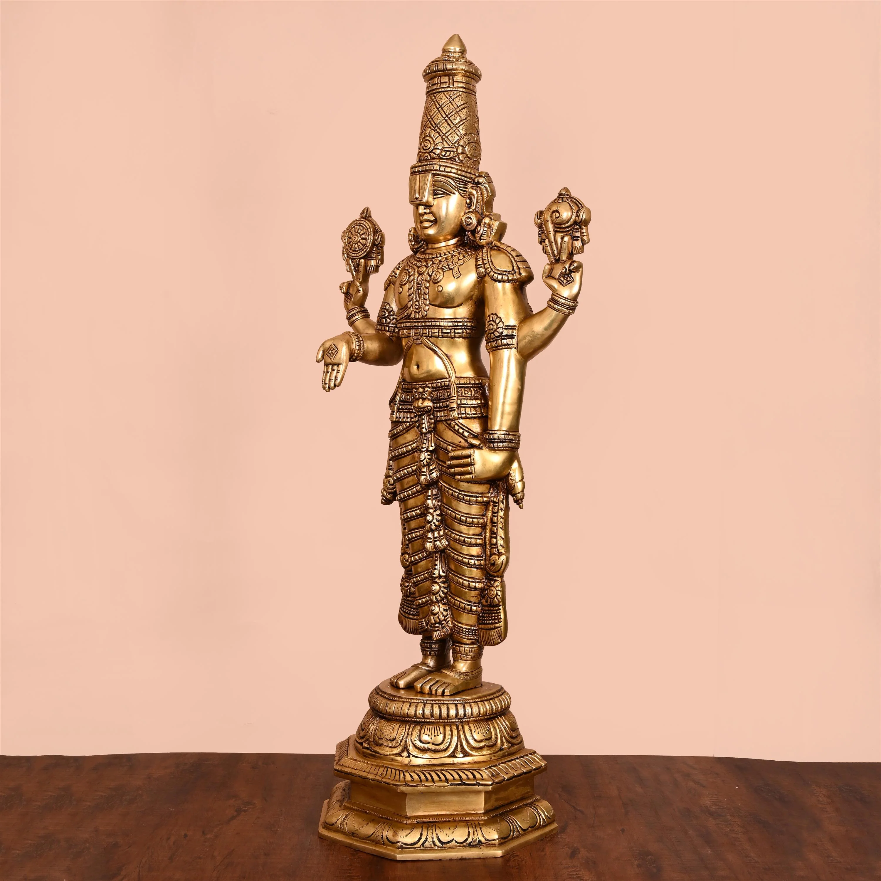 Brass Superfine Tirupati Balaji/Venkateshwar Idol (33 Inch) - Image 3
