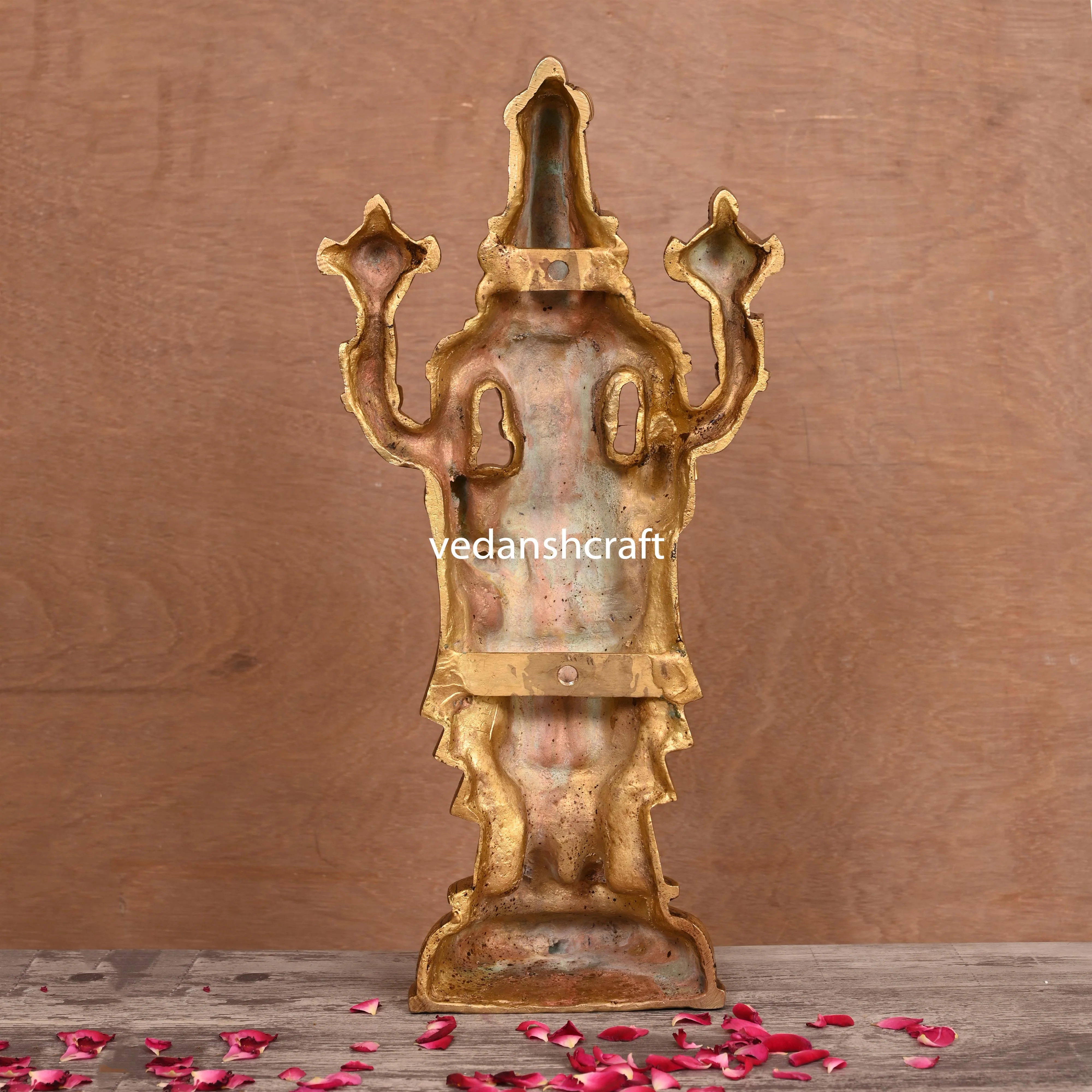 Brass Superfine Tirupati Balaji/Venkateshwar Idol Wall Hanging (17 Inch) - Image 6