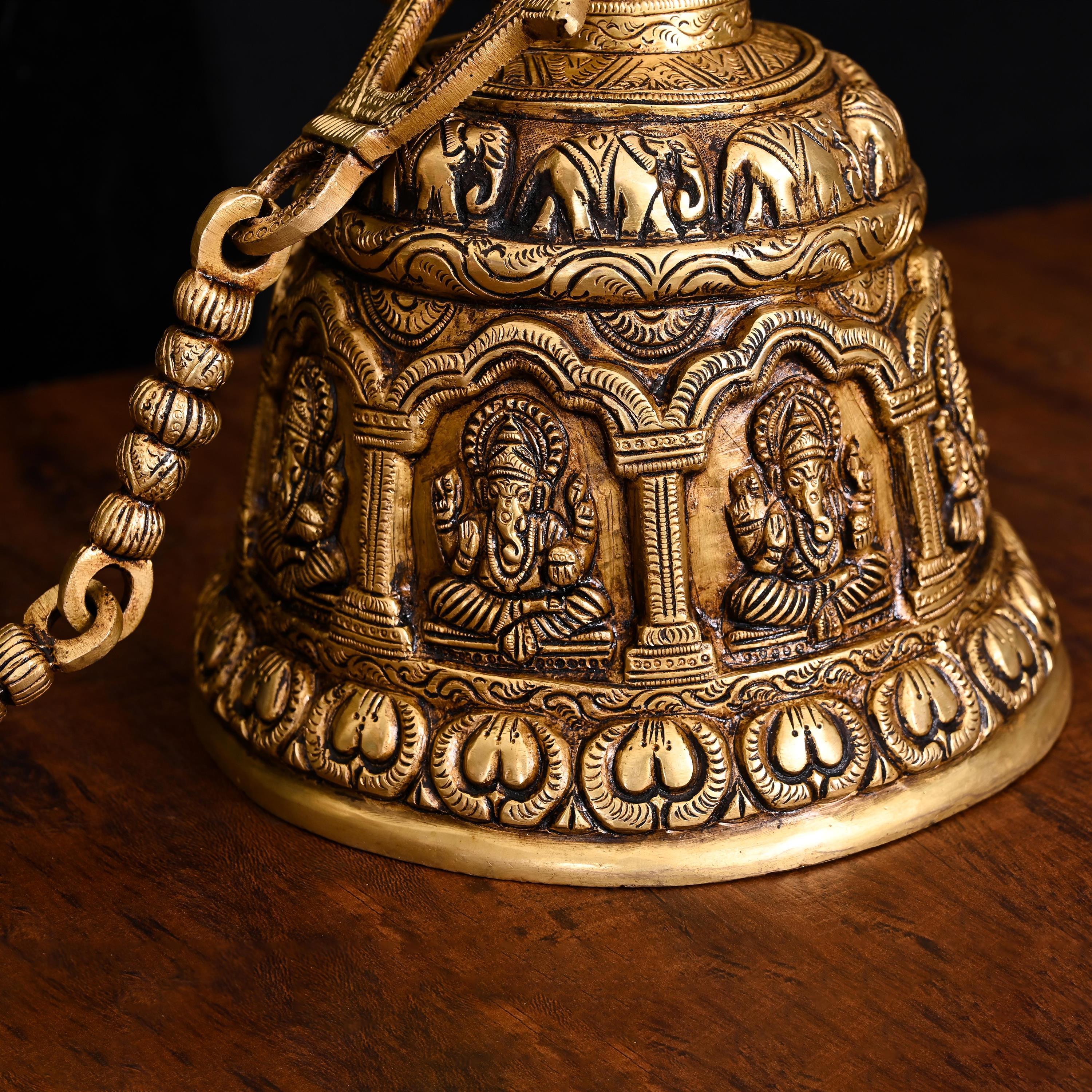 Brass Superfine Wall Hanging Temple Bell (33.5 Inch) - Image 10