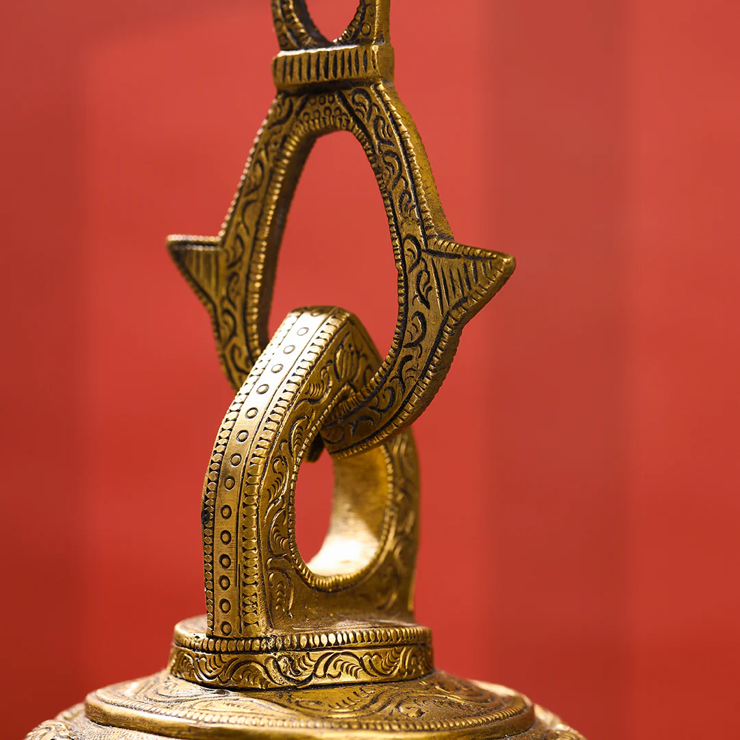 Brass Superfine Wall Hanging Temple Bell (33.5 Inch) - Image 4