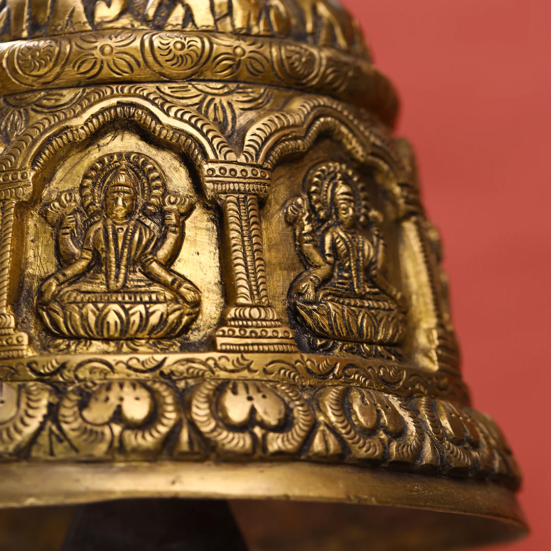 Brass Superfine Wall Hanging Temple Bell (33.5 Inch) - Image 7