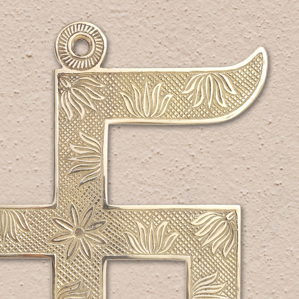 Brass Swastik Wall Hanging (10 Inch) - Image 4