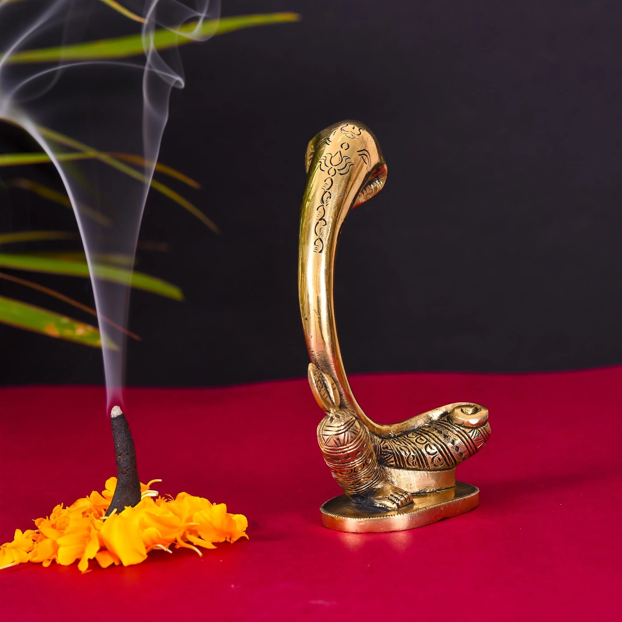 Brass Table Top Ganesha Idol (5.5 Inch) - Image 2